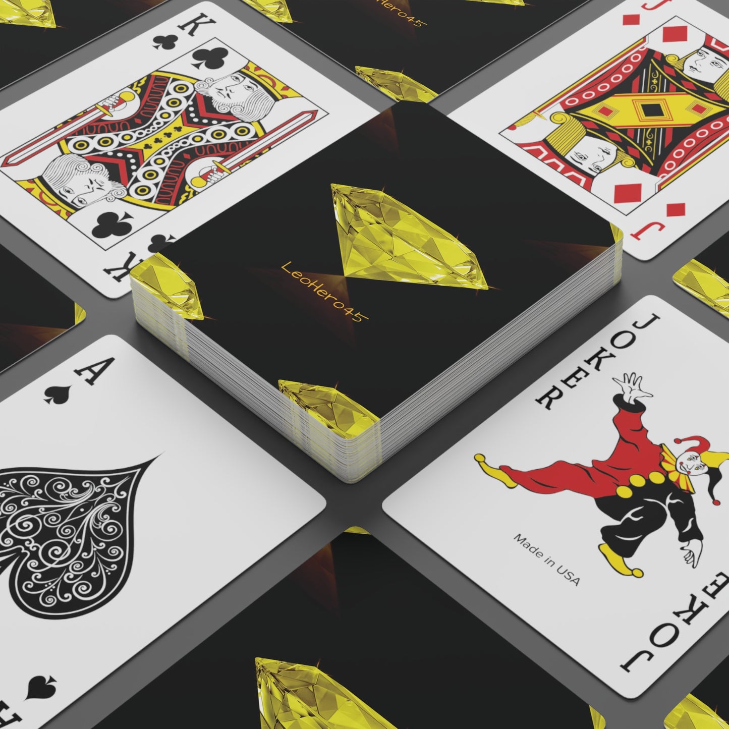 LeoHero45 Yellow Diamond Poker Cards (Made for my little brother Leo)