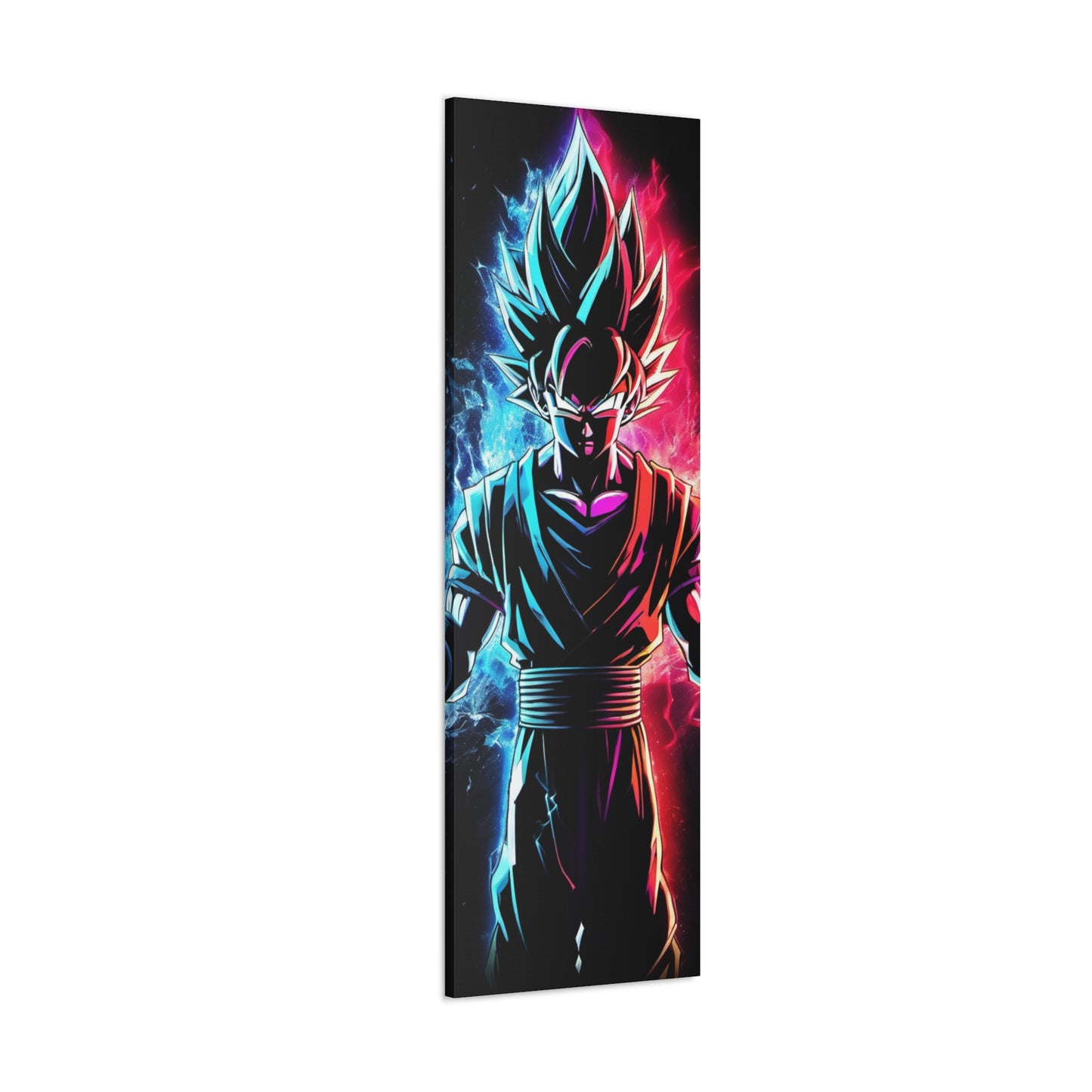 FANMADE Dragon Ball Z Goku Red/Blue Flame Canvas