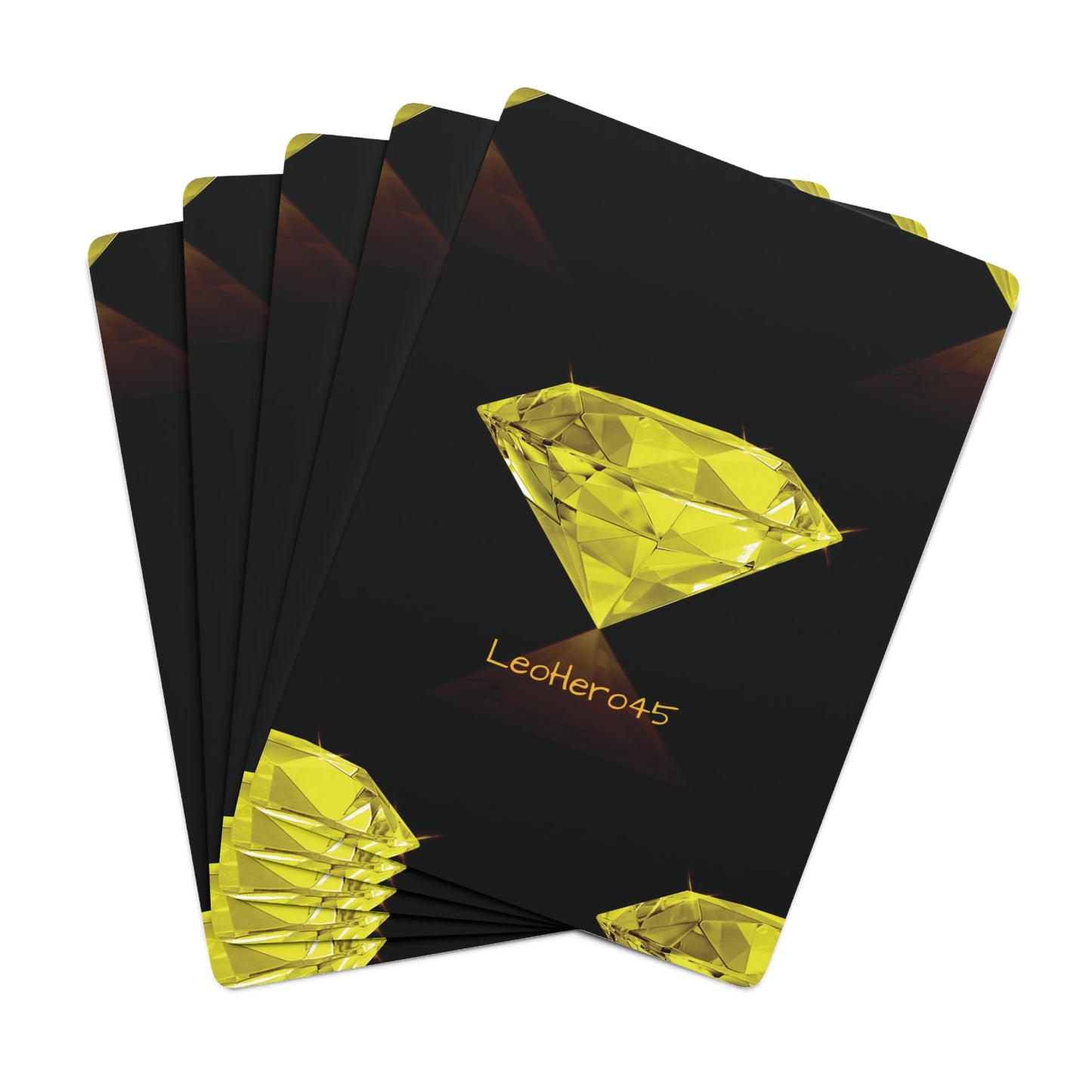 LeoHero45 Yellow Diamond Poker Cards (Made for my little brother Leo)