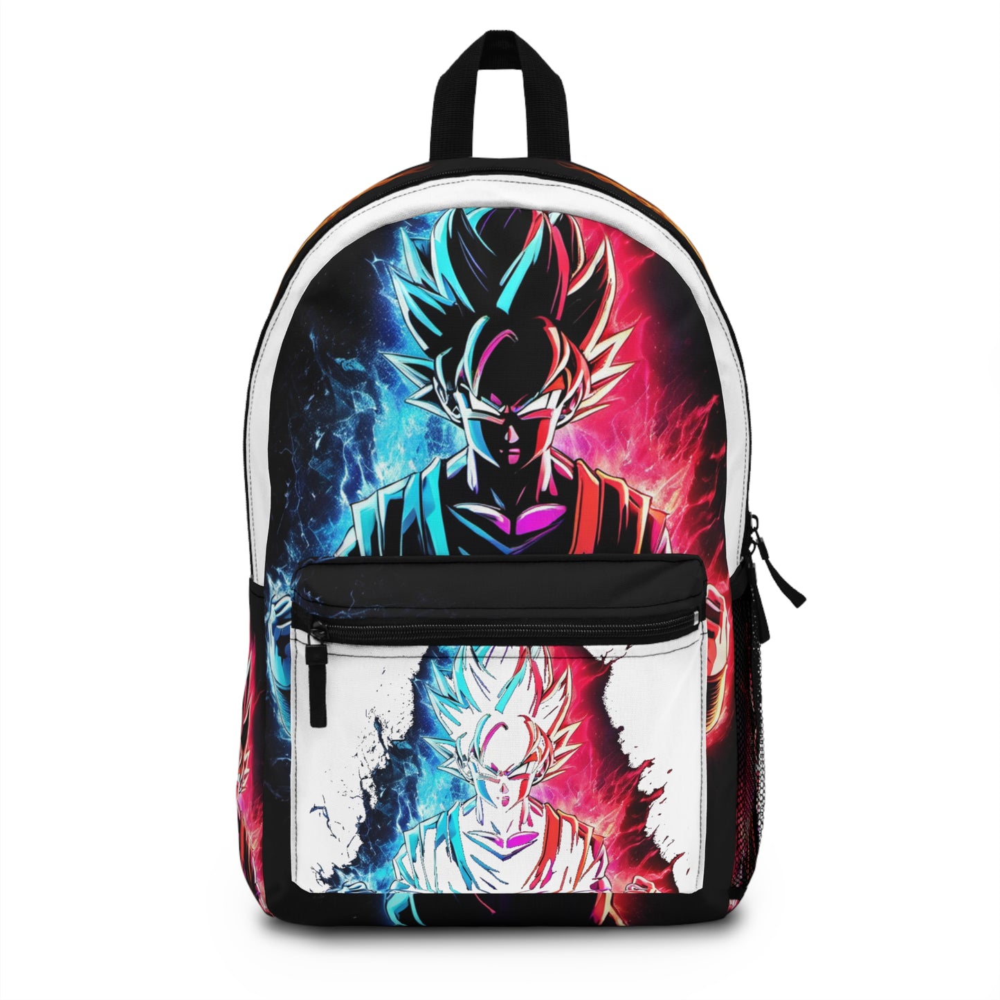 FANMADE Dragon Ball Z Goku Red/Blue Flame Backpack